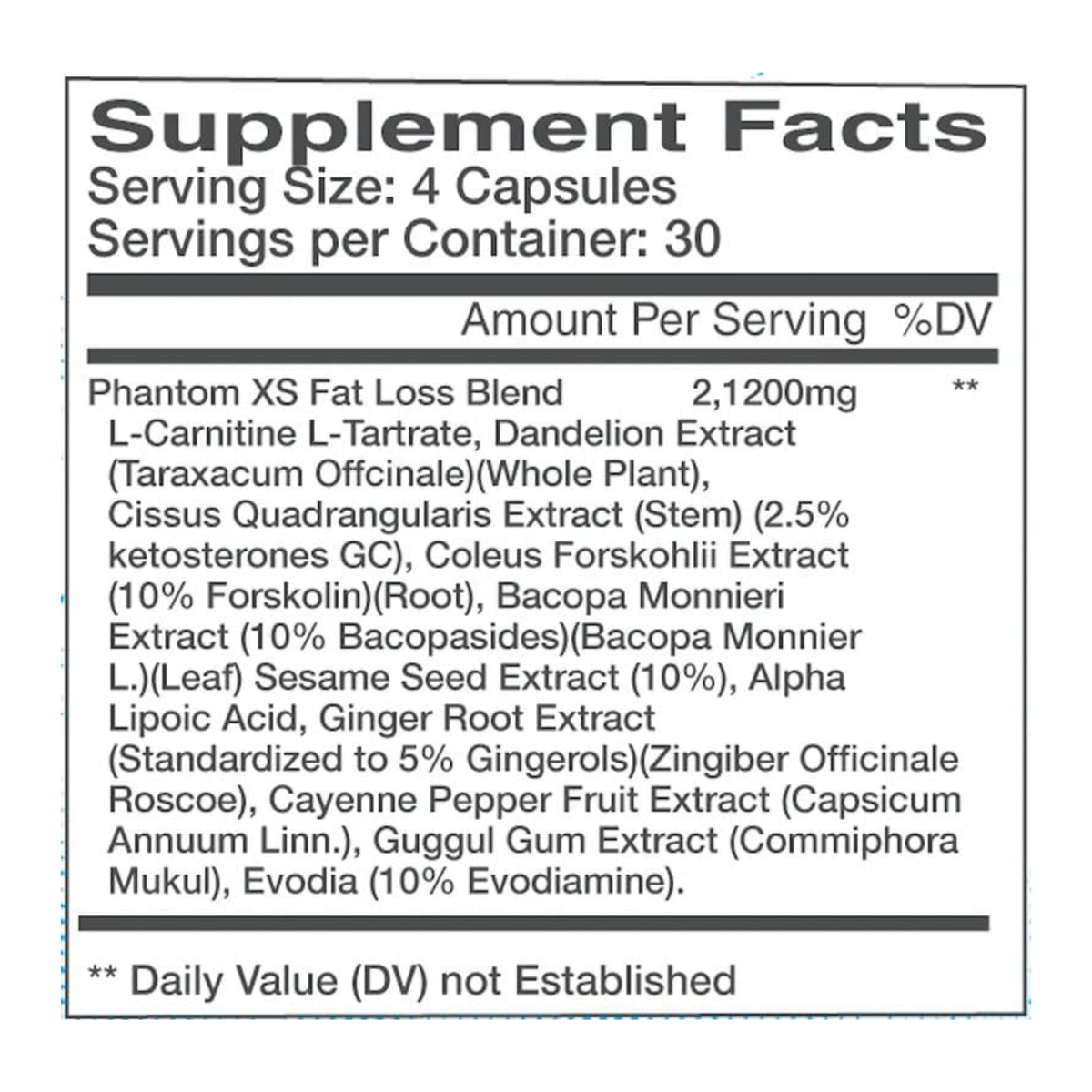 Nubreed PHANTOM XS 120 CAPSULAS