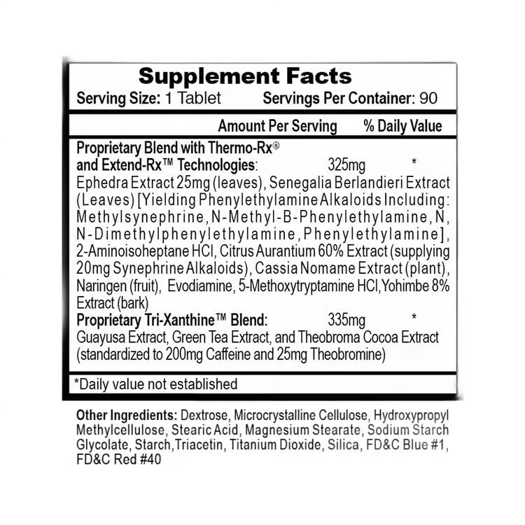 Hi-Tech LIPODRENE HARDCORE BLACK 90 TABS