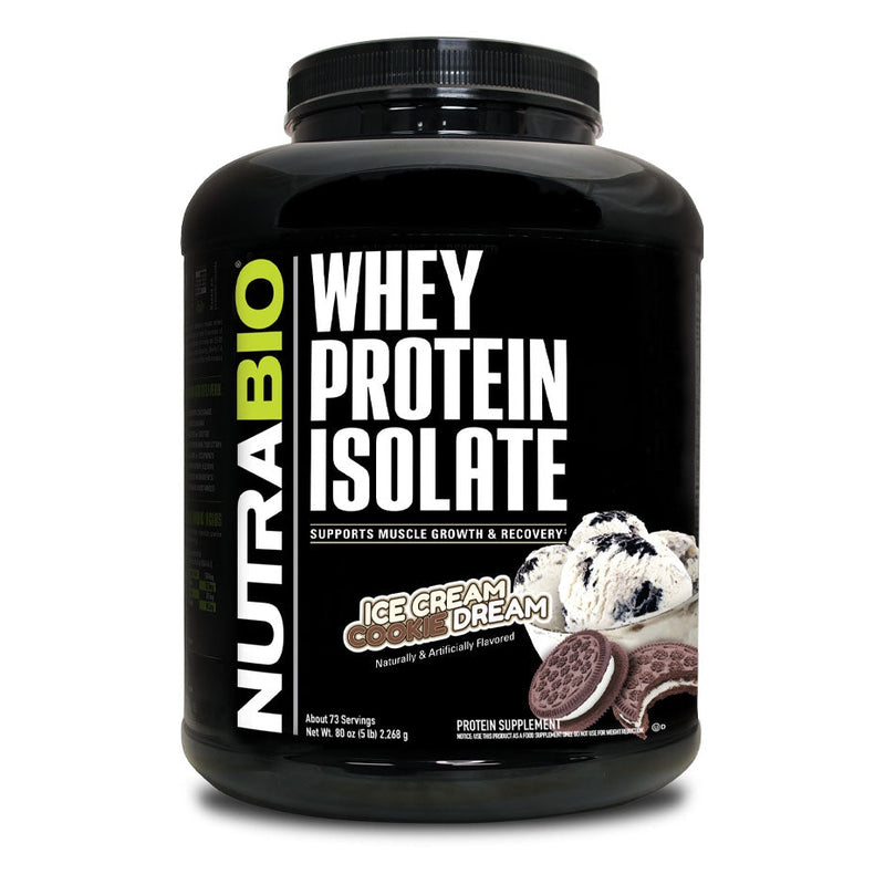 NUTRABIO WHEY PROTEIN ISOLATE COOKIES 5LB 73 SERV