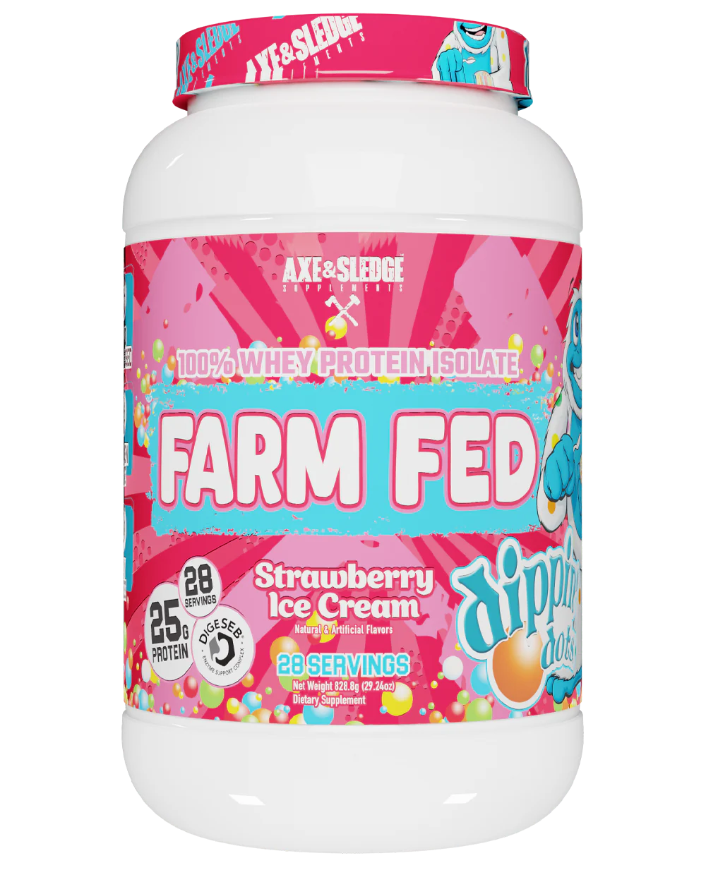 FARM FED PROTEIN Isolate STRAWBERRY DIPPIN' DOTS