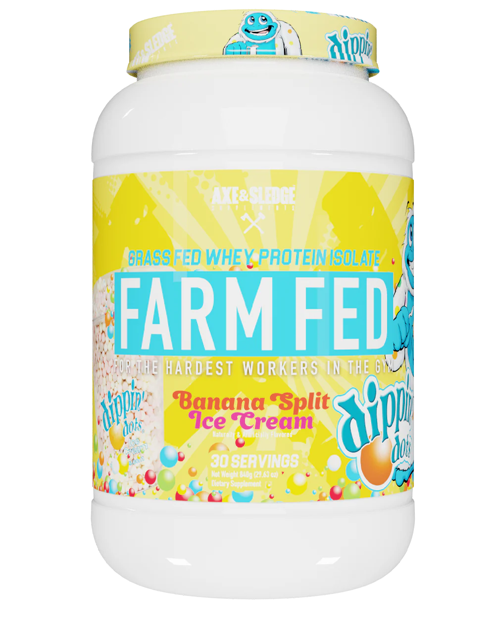 FARM FED PROTEIN Isolate BANANA SPLIT DIPPIN DOTA